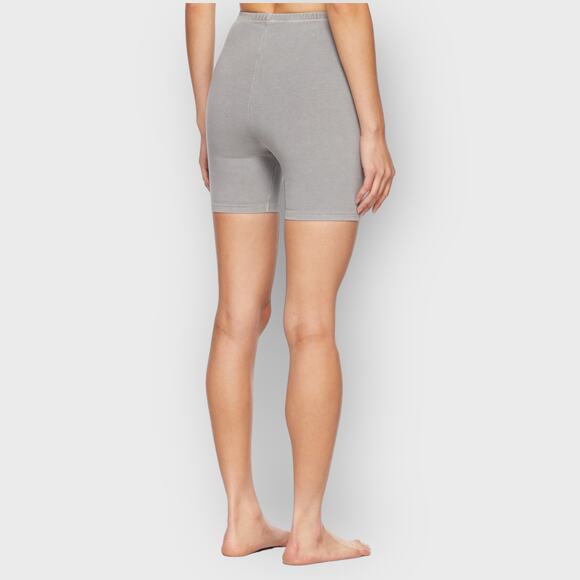 Skims Lounge Shorts Large Ash Gray High Waist Cotton Jersey Minimalist Fit - Picture 6 of 7